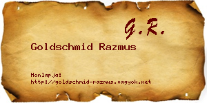 Goldschmid Razmus névjegykártya